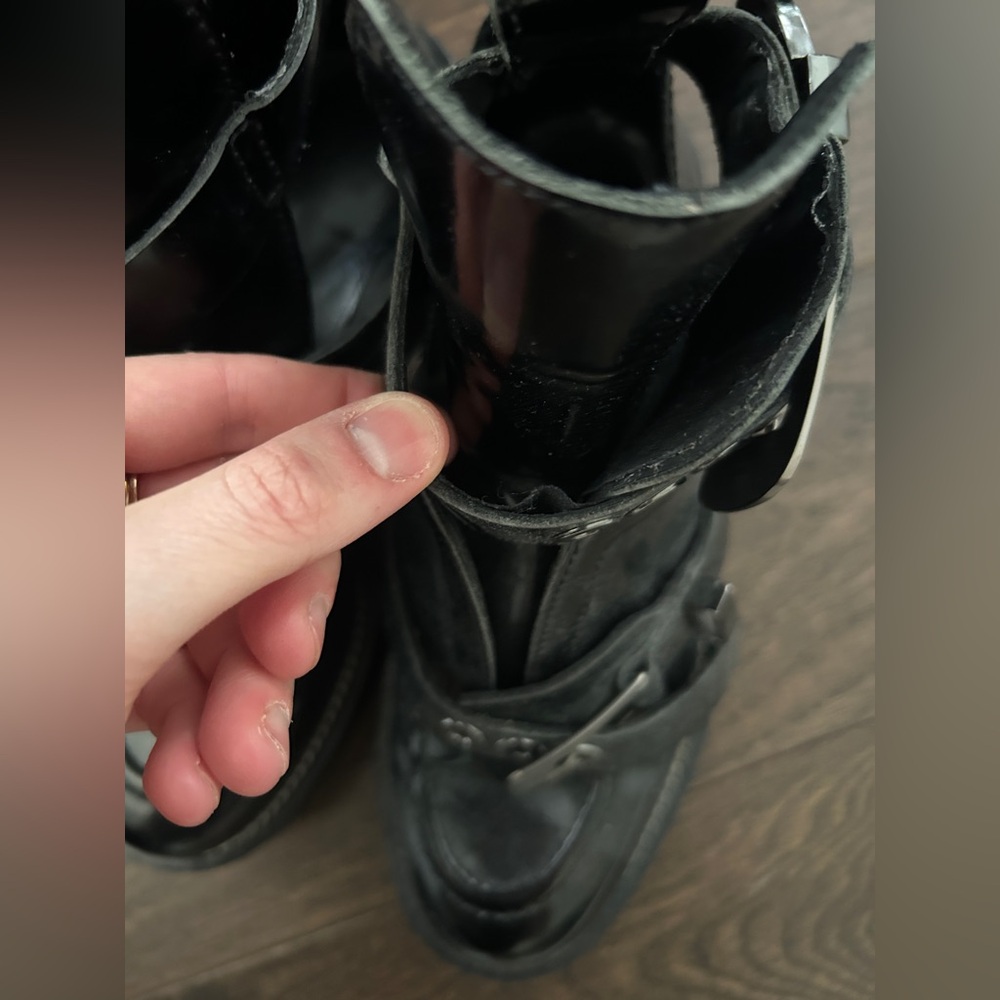 Balenciaga black combat moto boots - Picture 2 of 13